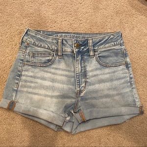 Light wash shorts